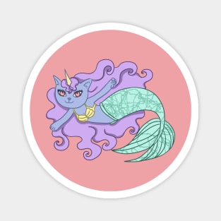 Unicorn cat mermaid Magnet